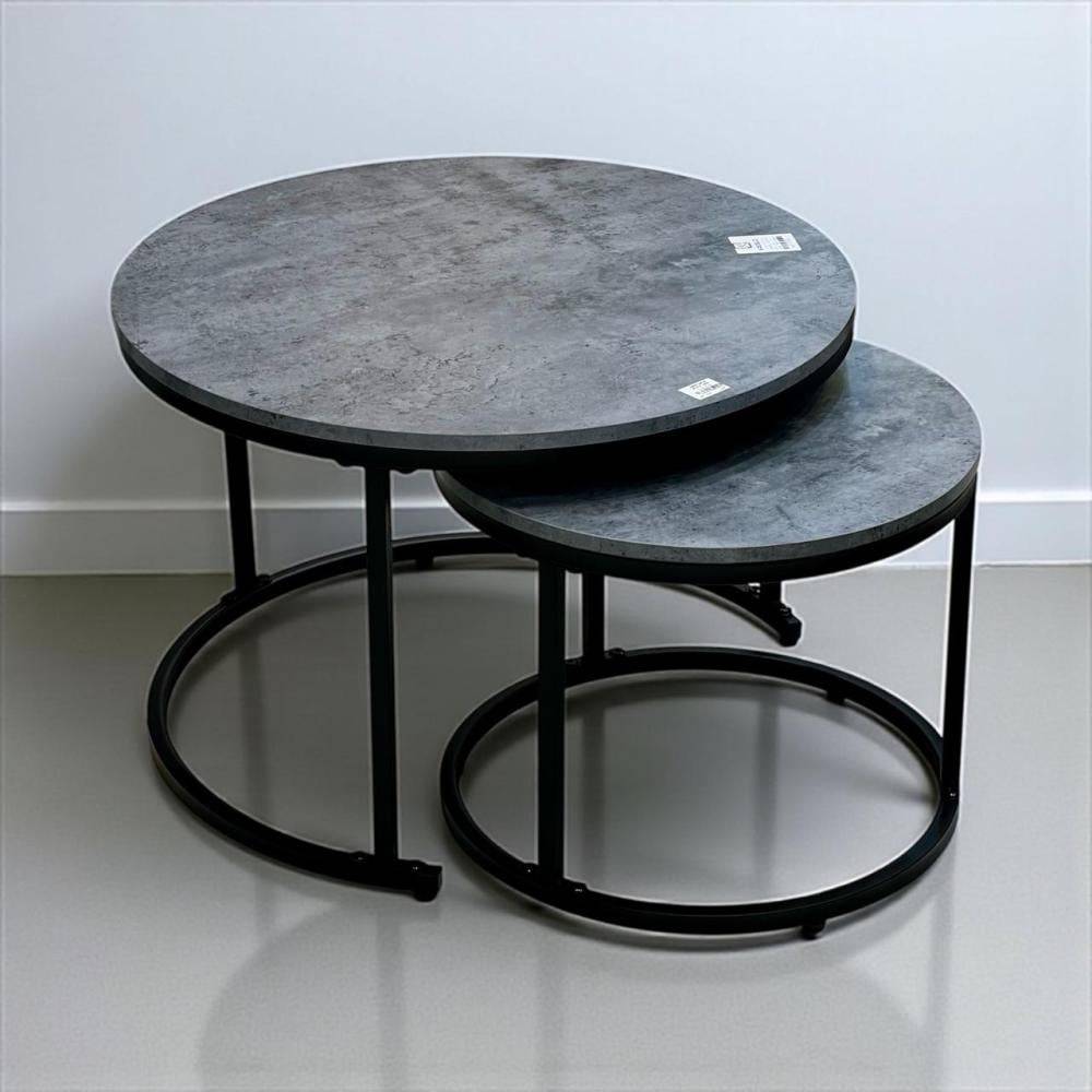 طاولة خدمة طقم قطعتين متداخلة رخام